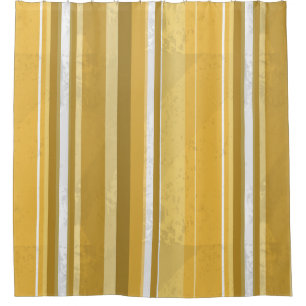 Stripes Yellow Shower Curtain