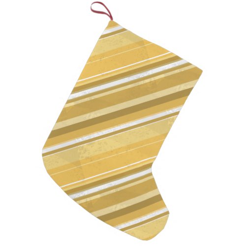 Stripes Yellow Small Christmas Stocking