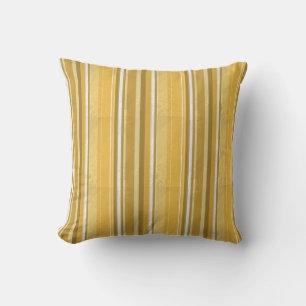 Stripes Yellow Throw Pillow