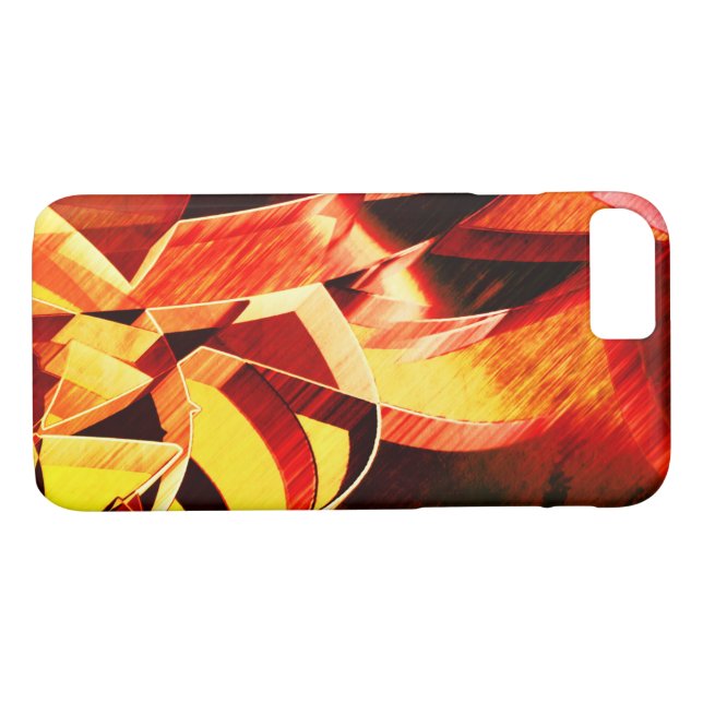Stripes yellowing with dark red, strong streaked Case-Mate iPhone case (Back (Horizontal))