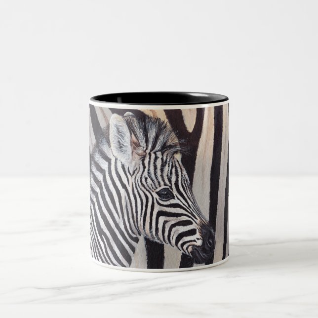 Stripes Zebra Baby and Mom mug (Center)
