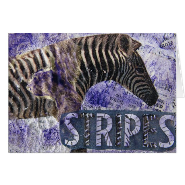 Stripes, Zebra Collage Cards (Front Horizontal)