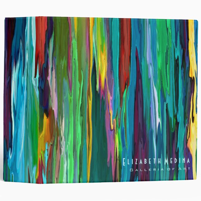 Stripesa ~Binder Photo Album Abstract Modern Retro 3 Ring Binder (Front/Spine)