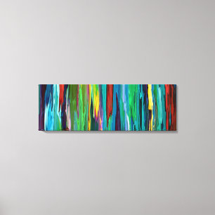 Stripesa ~ Wrapped Canvas Abstract Cool Modern Art Print