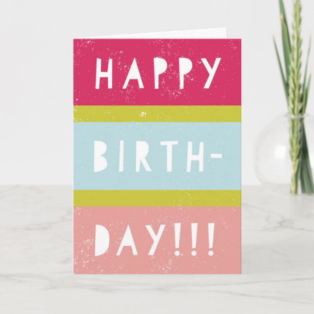 stripey & happy card (Front)
