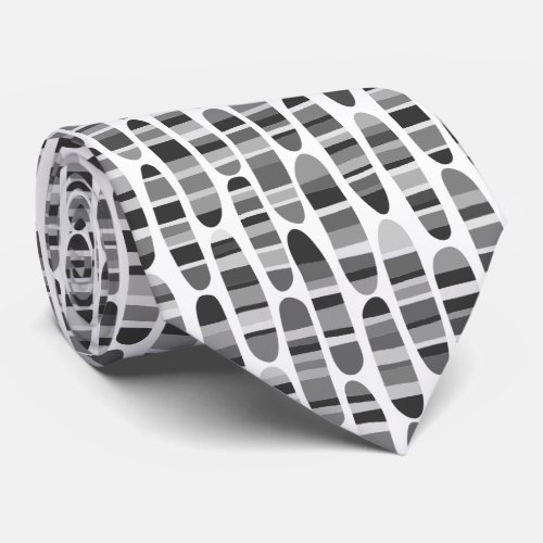 Stripey Strokes 120123 _ Black and White Neck Tie