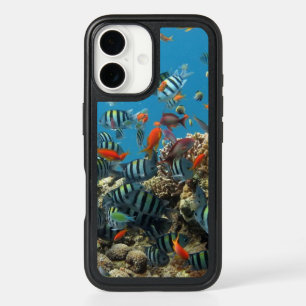 Stripey Tropical Fish Coral Chaos iPhone 16 Case