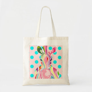 Stripez and Turquoise Dotz Tote Bag