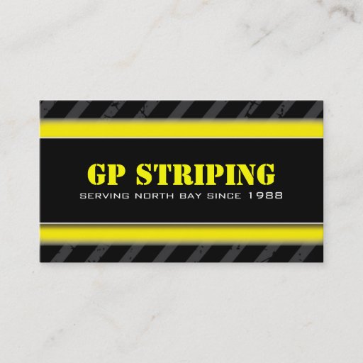 Customizable Striping Company Business Cards