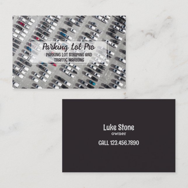Striping Parking Lot Business Card (Front/Back)