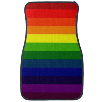Stripitty! Stripetty!  It's Rainbow Stripes! ~ Car Floor Mat by TheWhippingPost at Zazzle