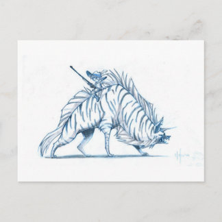Stripped Hyena Postcard