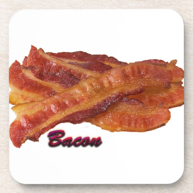 Strips of Bacon Beverage Coaster (Front)