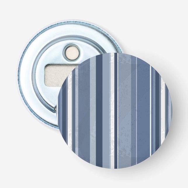 Strips of Blue and white Bottle Opener (Front)
