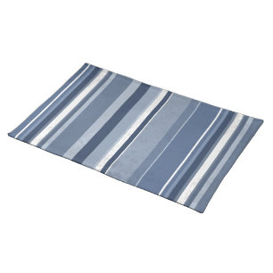 Strips of Blue and white Placemat