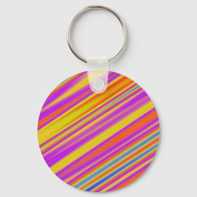 Stripy Abstract Keychain (Front)