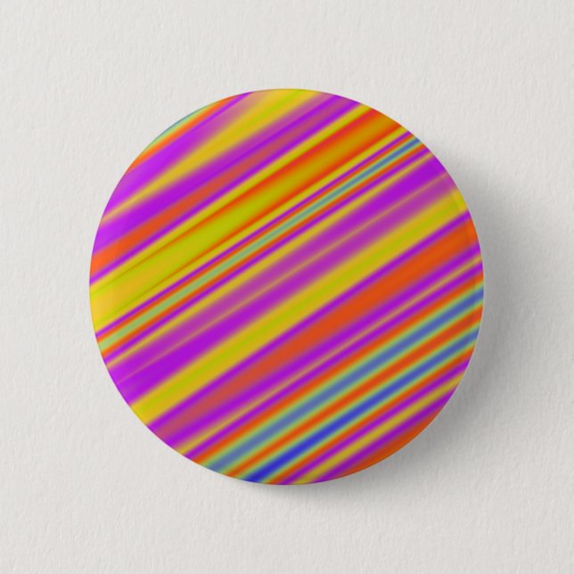 Stripy Abstract Pinback Button (Front)