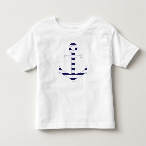 Stripy nautical anchor toddler t_shirt