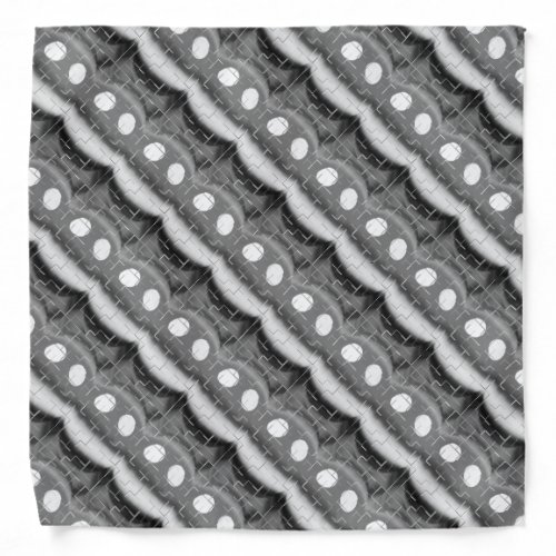 Stripy shades of grey fashion bandana