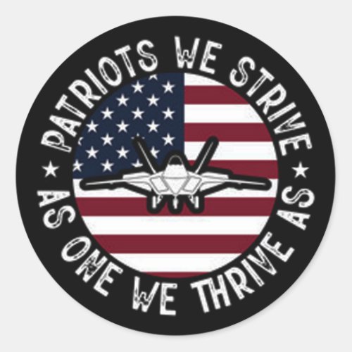 Strive And Thrive Veterans Day Classic Round Sticker