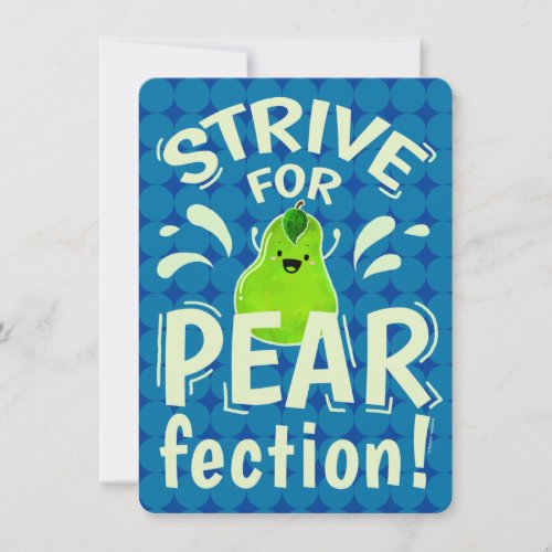 Strive for Pearfection _ Pear Pun Holiday Card