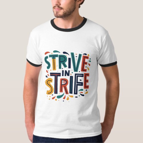 Strive in Strife Mens Basic Ringer T_Shirt