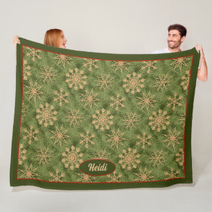 Strohsterne on Pine Tree Fleece Blanket