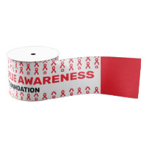 Stroke and Heart Disease Awareness Pattern Ribbon