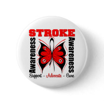 Stroke Awareness Butterfly Pinback Button