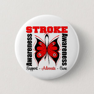 Stroke Awareness Butterfly Pinback Button