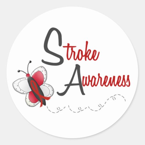 Stroke Awareness BUTTERFLY SERIES 2 Classic Round Sticker