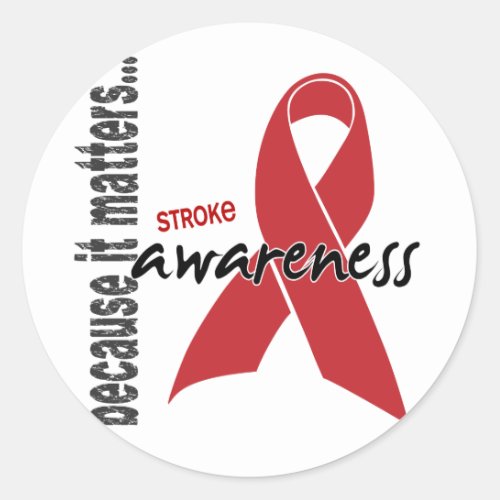 Stroke Awareness Classic Round Sticker