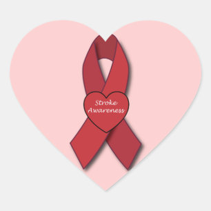 Stroke Awareness Heart Sticker
