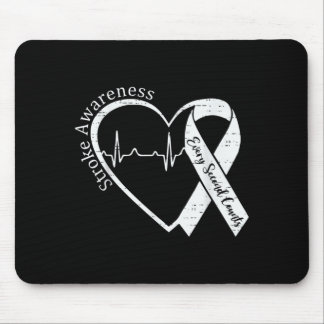 Stroke Awareness Heart Stroke Survivor Warrior Mouse Pad
