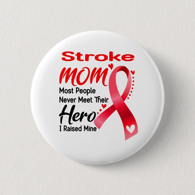 Stroke Awareness Month Ribbon Gifts Button (Front)