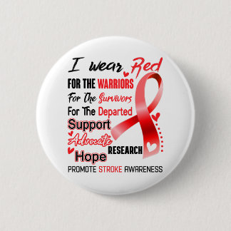 Stroke Awareness Month Ribbon Gifts Button