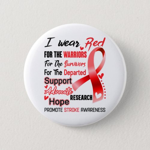 Stroke Awareness Month Ribbon Gifts Button