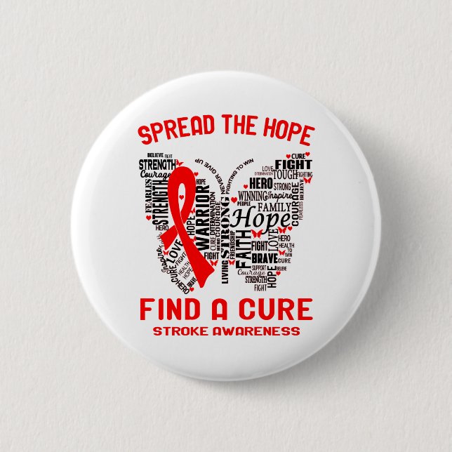 Stroke Awareness Month Ribbon Gifts Button (Front)