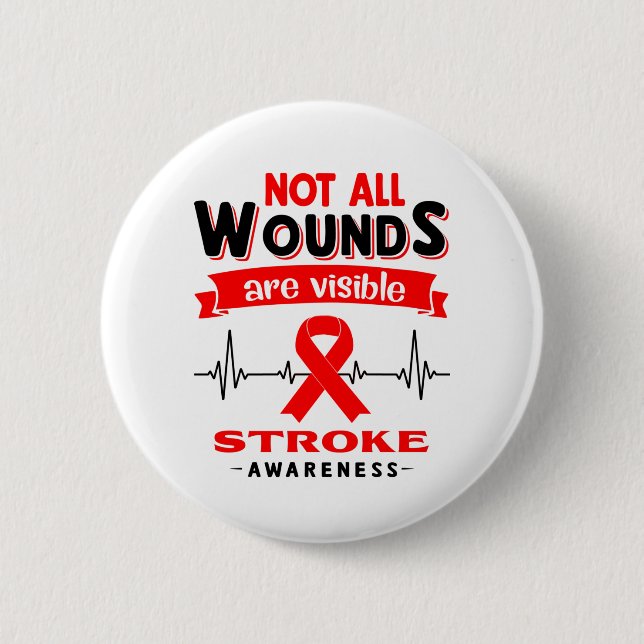 Stroke Awareness Month Ribbon Gifts Button (Front)