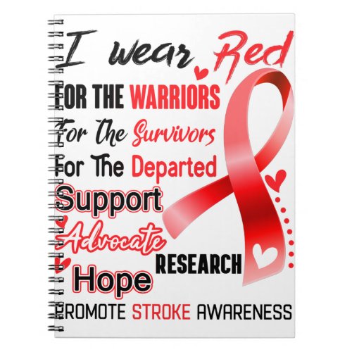 Stroke Awareness Month Ribbon Gifts Notebook