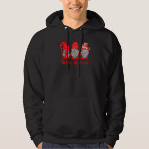 Stroke Awareness Month Warrior Gnome Red Ribbon Su Hoodie