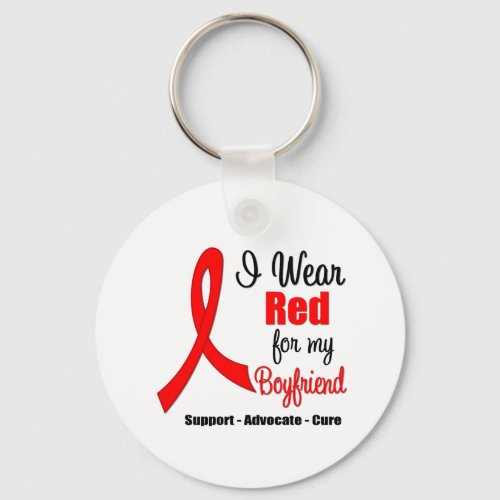 Stroke Awareness _ Red Ribbon Boyfriend Keychain