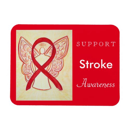 Stroke Awareness Ribbon Angel Custom Magnet