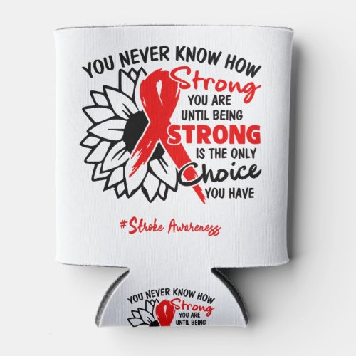 Stroke Awareness Ribbon Support Gifts Can Cooler