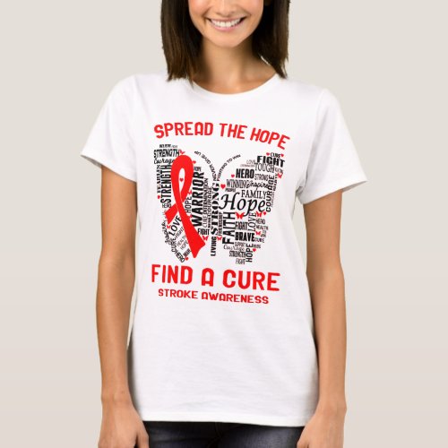 Stroke Awareness Ribbon Support Gifts T_Shirt