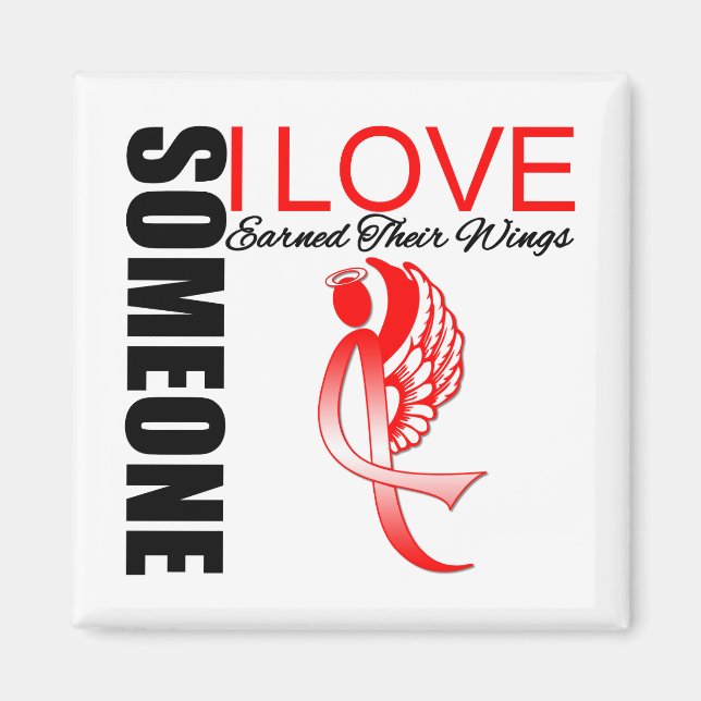 Stroke Awareness Someone I Love Earned Their Wings Magnet (Front)
