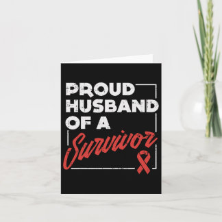 Stroke Awareness Support Aneurysm Proud Husband Su Card