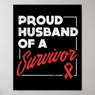 Stroke Awareness Support Aneurysm Proud Husband Su Poster