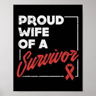 Stroke Awareness Support Aneurysm Proud Wife Survi Poster