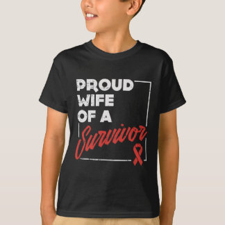 Stroke Awareness Support Aneurysm Proud Wife Survi T-Shirt